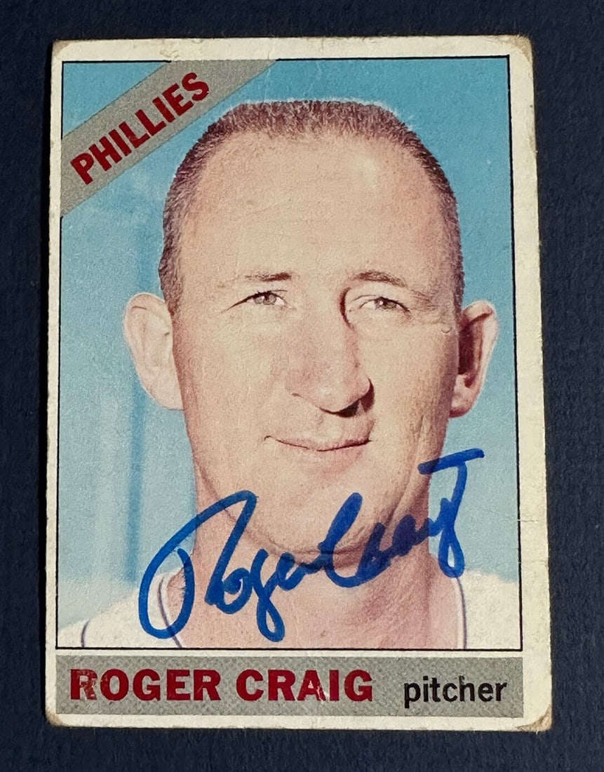 1966 topps baseball high #543 roger craig signed dark bold on card auto w/ coa: 1966 topps baseball high #543 roger craig signed dark bold on card auto w/ coa 1966 Topps Baseball High #543 Roger Craig Signed Dark Bold On Card Auto W/ Coa SKU: RBJ7420935700568