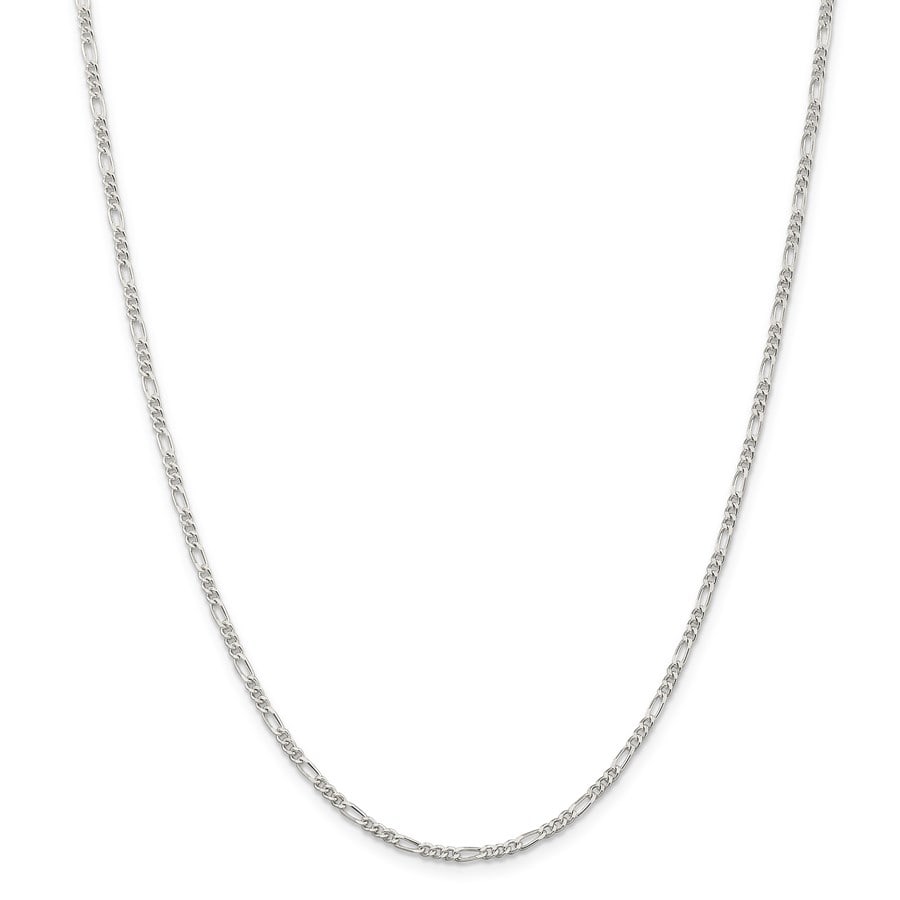 Sterling Silver 2.25 mm Figaro Chain - 24 in.: Sterling Silver 2.25 mm Figaro Chain - 24 in. Product Id: 101136 Metal: Sterling Silver Purity: .925 Length Of Item: 24 in Chain Type: Figaro Chain Length: 24 in Chain Width: 2.25 mm
