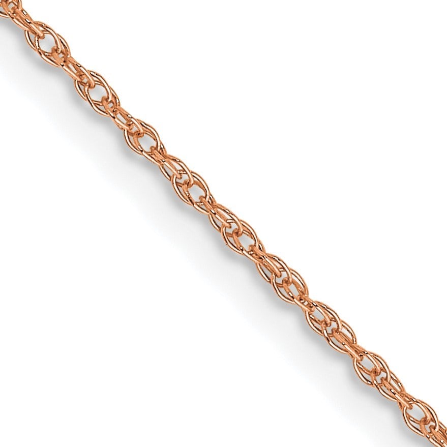 10K Rose Gold .7 mm Carded Cable Rope Chain - 20 in.: 10K Rose Gold .7 mm Carded Cable Rope Chain - 20 in. Product Id: 264694 Metal: Gold Purity: 10K Finish: Polished Length Of Item: 20 in Chain Type: Rope Chain Length: 20 in Chain