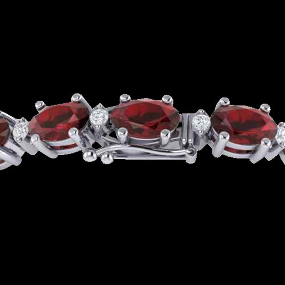 15 ctw Garnet & VS/SI Diamond Certified Eternity Bracelet 10k White Gold: 15 ctw Garnet & VS/SI Diamond Certified Eternity Bracelet 10k White Gold Item: Garnet Bracelet Total Gem weight: 15 carats Metal: Solid 10k White Gold Gold Product Weight: Approx. 10.1 grams Jewe