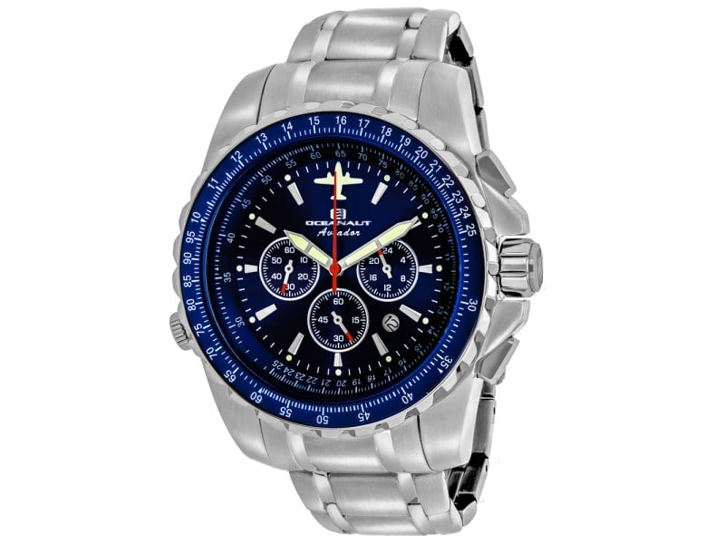 Oceanaut mens Aviador Pilot: Oceanaut mens Aviador Pilot Product Code: OC0114-39B2A Brand: Oceanaut Condition: Never Worn Stainless steel case, Stainless steel bracelet, Blue dial, Quartz movement, Scratch resistant mineral, Wate