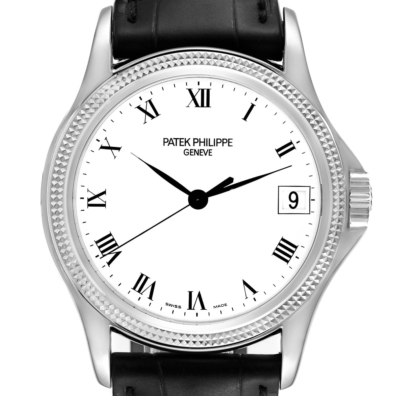 Patek Philippe Calatrava White Gold Automatic Mens Watch 5117: Patek Philippe Calatrava White Gold Automatic Mens Watch 5117 Stock Number: 57814 Brand: Patek Philippe Model Name: Patek Philippe Calatrava White Gold Automatic Mens Watch 5117 Model Number: 5117G-00