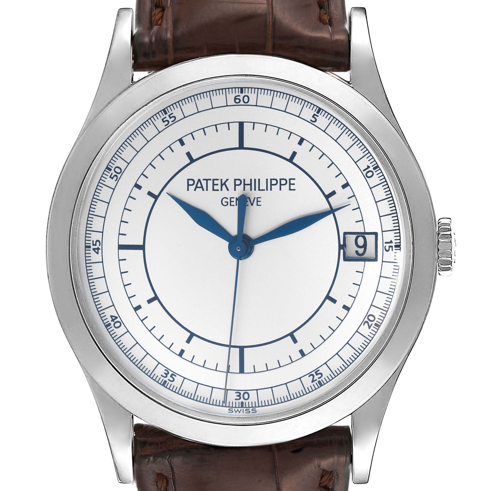Patek Philippe Calatrava White Gold Automatic Mens Watch 5296: Patek Philippe Calatrava White Gold Automatic Mens Watch 5296 Stock Number: 51001 Brand: Patek Philippe Model Name: Patek Philippe Calatrava White Gold Automatic Mens Watch 5296 Model Number: 5296G Se