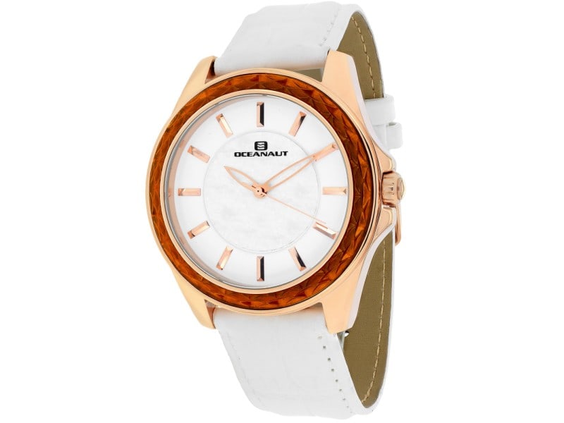 Oceanaut Womens Angel: Oceanaut Womens Angel Stainless steel case, Leather strap, White Mother of Pearl dial, Quartz movement, Scratch resistant mineral, Water resistant up to 5 ATM - 50 meters - 165 feet SKU no: RBJ OC1413