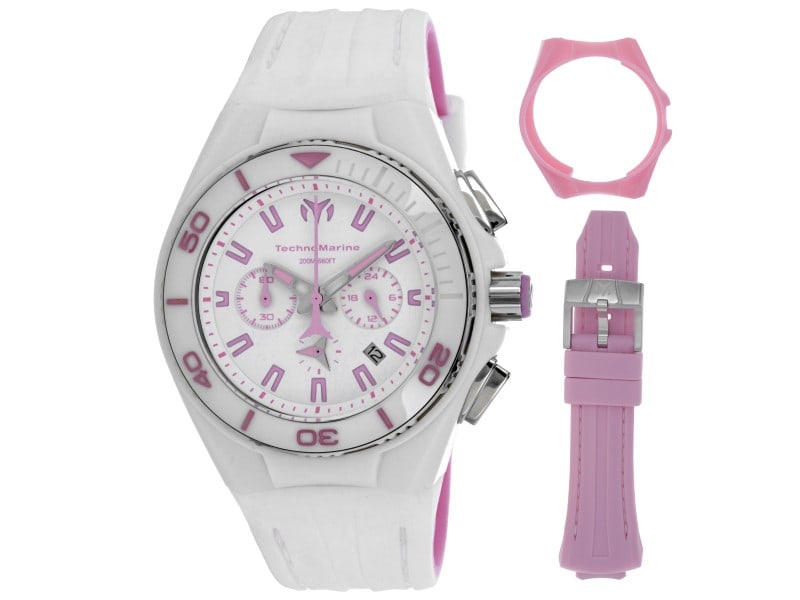 Technomarine Womens Cruise Vission II: Technomarine Womens Cruise Vission II Stainless steel case, Rubber strap, White dial, Quartz movement, Scratch resistant mineral, Water resistant up to 20 ATM - 200 meters - 660 feet SKU no: RBJ 11301