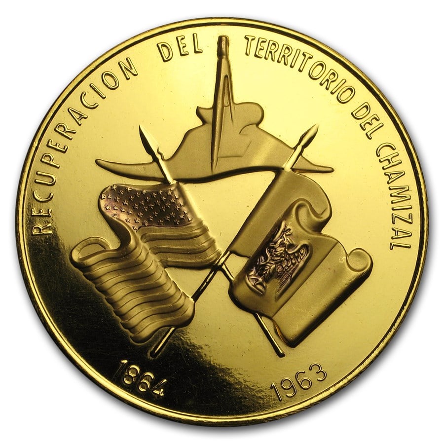 1963 Mexico Gold Recovery of Chamizal Territory Medal BU (1.8 oz): 1963 Mexico Gold Recovery of Chamizal Territory Medal BU (1.8 oz) SKU no: RBJ 153163 Year: 1963 Grade: Brilliant Unc Grade Service: None Mint Mark: Mo - Mexico City Metal Content: 1.8 troy oz