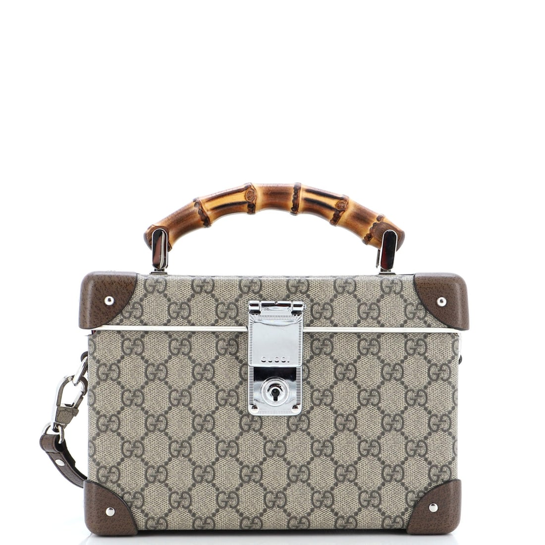 Gucci Bamboo Globetrotter Vanity Case Gg Coated Canvas Auction