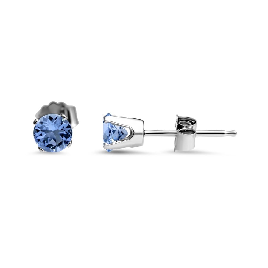 14k White Gold 4 mm: 14k White Gold 4 mm Blue Topaz Stud Earrings Description: SKU no: RBJ101902 Metal: White Gold Purity: 14k Length Of Item: 15 mm Clasp/Connector: Post Plating: Rhodium Plated