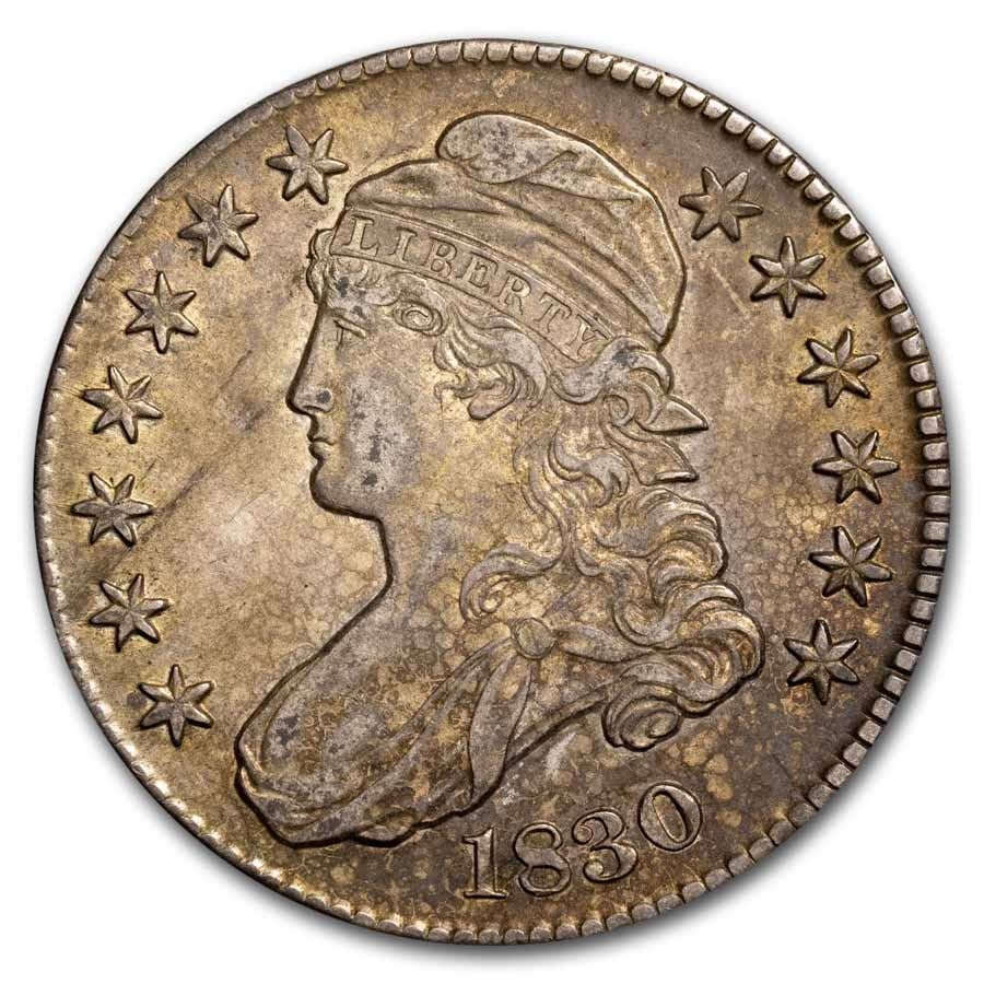 1830 Bust Half Dollar AU: 1830 Bust Half Dollar AU (Small 0) Description: SKU no: RBJ288251 Year: 1830 Grade: Almost Unc Grade Service: None Denomination: 50 Cents Mint Mark: P - Philadelphia (Not Shown)