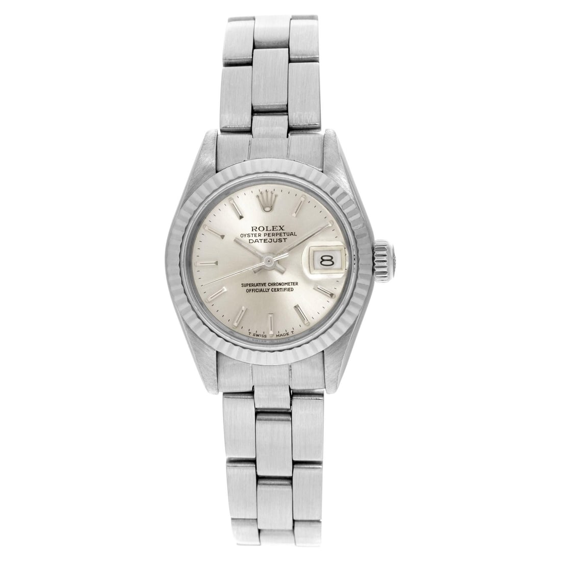 Rolex Datejust 69174 Stainless Steel: Rolex Datejust 69174 Stainless Steel Silver dial 25mm Automatic watch Description: Creator: Rolex Case Material: Silver, Stainless Steel Case Shape: Round Movement: Automatic Case Dimensi