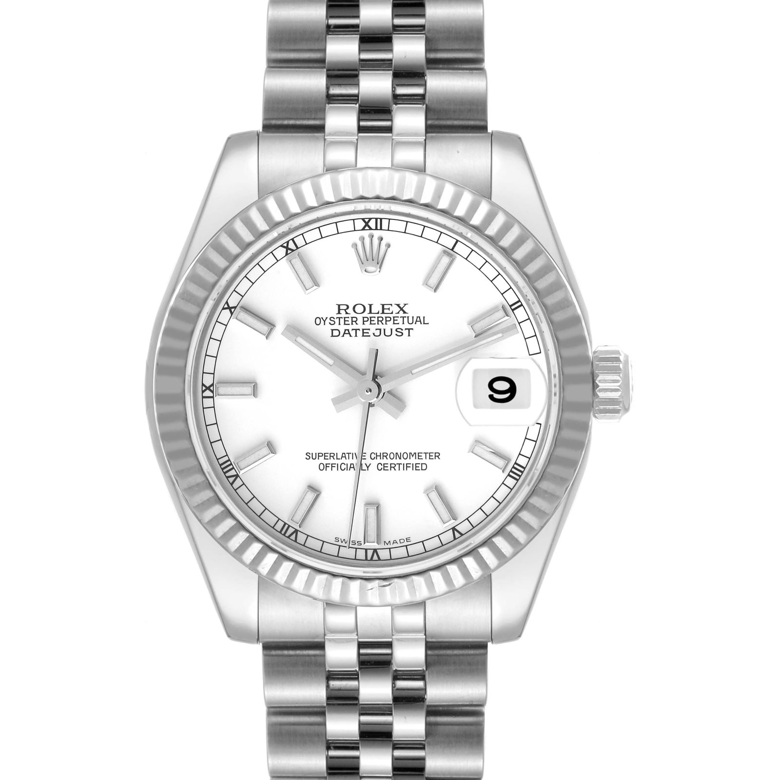 Rolex Datejust Midsize 31 Steel: Rolex Datejust Midsize 31 Steel White Gold Ladies Watch 178274 Description: SKU no. RBJ56180 Brand: Rolex Model Name: Rolex Datejust Midsize 31 Steel White Gold Ladies Watch 178274 Model Number: 1