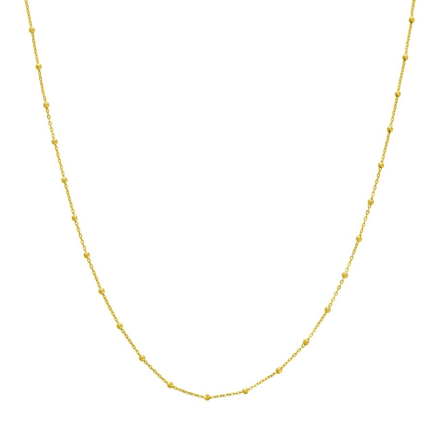 14K Yellow Gold 1.7 mm Saturn Chain: 14K Yellow Gold 1.7 mm Saturn Chain SKU no: RBJ239479 Metal: Gold Purity: 14K Finish: Polished Length Of Item: 24in Chain Type: Saturn Chain Width: 1.7mm Clasp/Connector: Lobster
