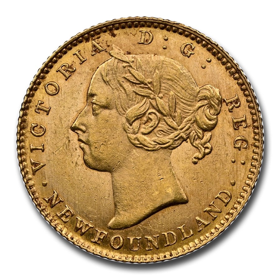 1888 Newfoundland Gold $2 Victoria MS-61 NGC: 1888 Newfoundland Gold $2 Victoria MS-61 NGC SKU no: RBJ292286 Year: 1888 Grade: MS-61 Grade Service: NGC Denomination: 2 Dollars Metal Content: 0.0981 troy oz Purity: .917