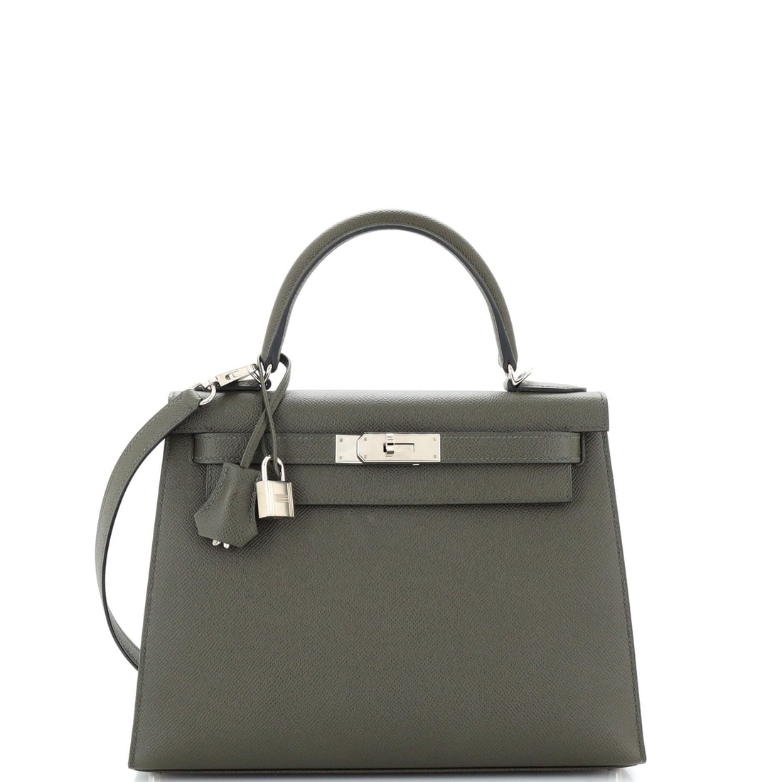 Hermes Kelly Handbag Vert Maquis: Hermes Kelly Handbag Vert Maquis Epsom with Palladium Hardware 28 Hermes Color: Vert Maquis Hermes Color: Vert Maquis Exterior Color: Green Interior Color: Green Exterior Material: Leather Interio