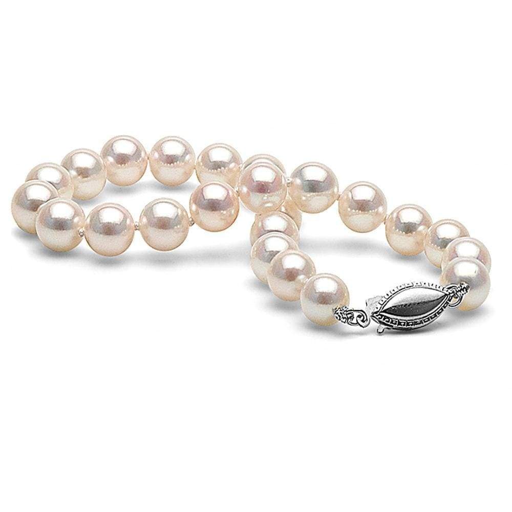 White Akoya Pearl Bracelet, 6.5-7.0mm: White Akoya Pearl Bracelet, 6.5-7.0mm AAA / 14K White Gold