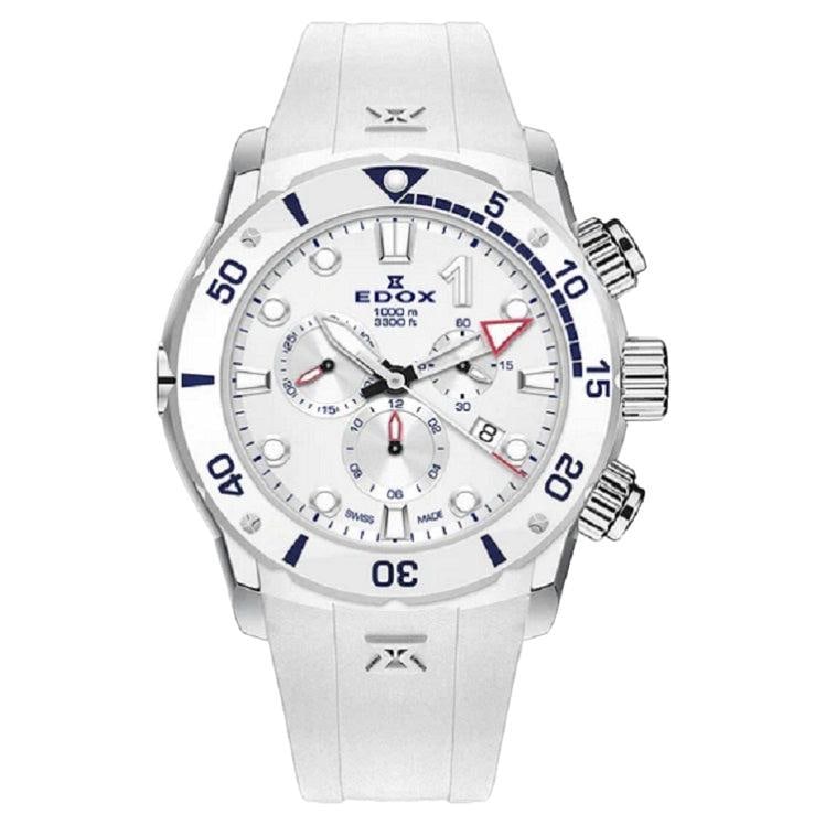 Edox CO-1 Chronograph Quartz White: Edox CO-1 Chronograph Quartz White Dial Mens Watch 10242TINBBBUINR Description: Creator: Edox Period: 2010- Date of Manufacture: 2023 Condition: New