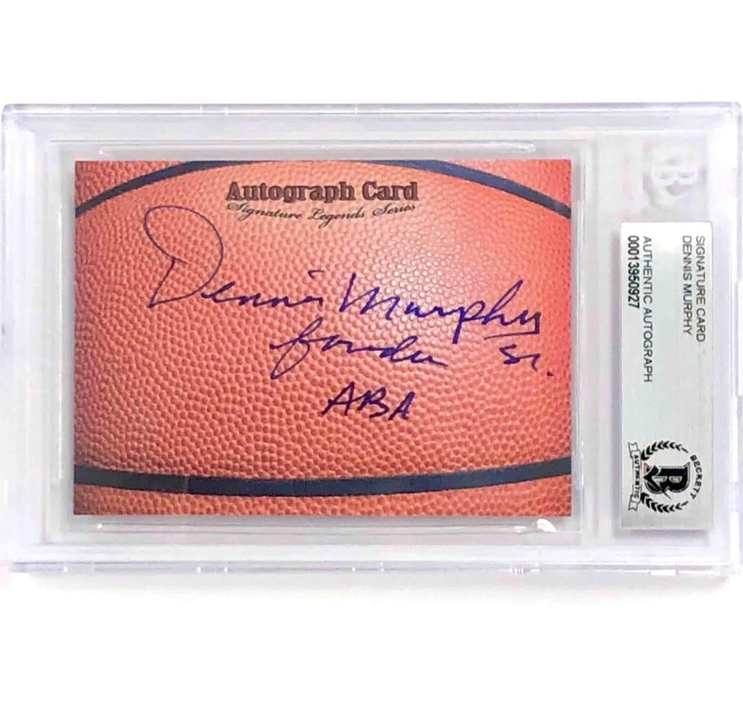 Dennis Murphy Sr. "Founder ABA" autograph: Dennis Murphy Sr. "Founder ABA" autograph Dennis Murphy Sr. "Founder ABA" autograph signed Basketball Card BAS BGS Auto SKU no: 7241717317720