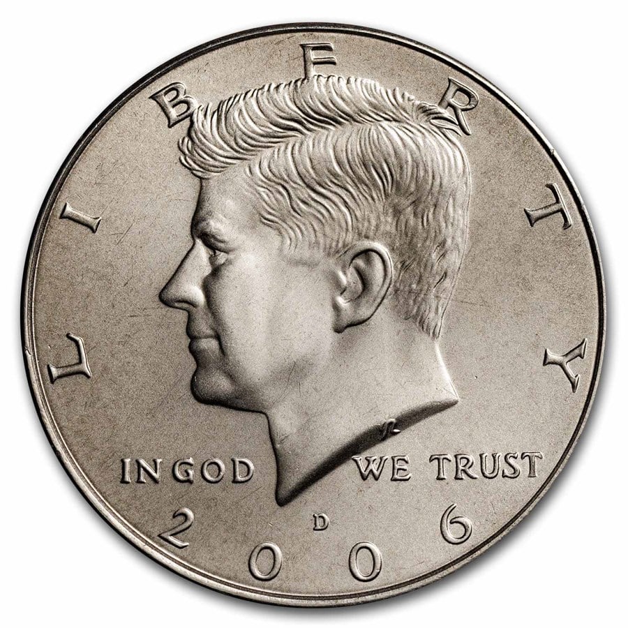2006-D Kennedy Half Dollar (Special Satin Finish): 2006-D Kennedy Half Dollar (Special Satin Finish) SKU no: RBJ281165 Year: 2006 Grade: Brilliant Unc Grade Service: None Denomination: 50 Cents Mint Mark: D - Denver Metal Content: 0 troy
