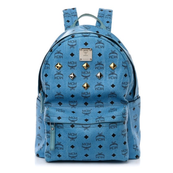 MCM Visetos Medium Sprinkle Stud Stark Backpack Blue: MCM Visetos Medium Sprinkle Stud Stark Backpack Blue SKU no: RBJ1389040 Brand: MCM Condition: Very Good Condition Details: Exterior: Corner wear, creases, scuffs, discoloration, edge wear, marks, Hand