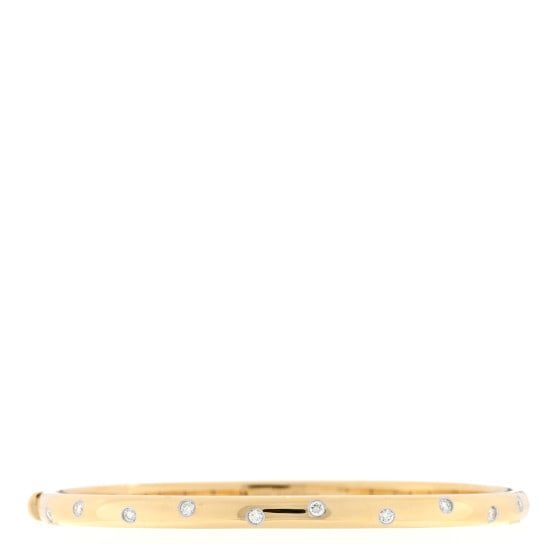 Tiffany 18K Yellow Gold Platinum: Tiffany 18K Yellow Gold Platinum Diamond 4.5mm Etoile Bangle Bracelet SKU no: RBJ1404972 Brand: TIFFANY Condition: Very Good Condition Details: Hardware: Scratch(es) Circumference: 6.5 in Width: 4