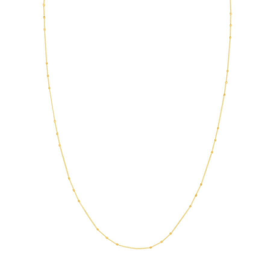 14K Yellow Gold 1.35 mm Saturn Chain w/ Lobster Clasp - 16 in.: 14K Yellow Gold 1.35 mm Saturn Chain w/ Lobster Clasp - 16 in. SKU no: RBJ239466 Metal: Gold Purity: 14K Finish: Polished Length Of Item: 16in Chain Type: Saturn Chain Width: 1.35mm <