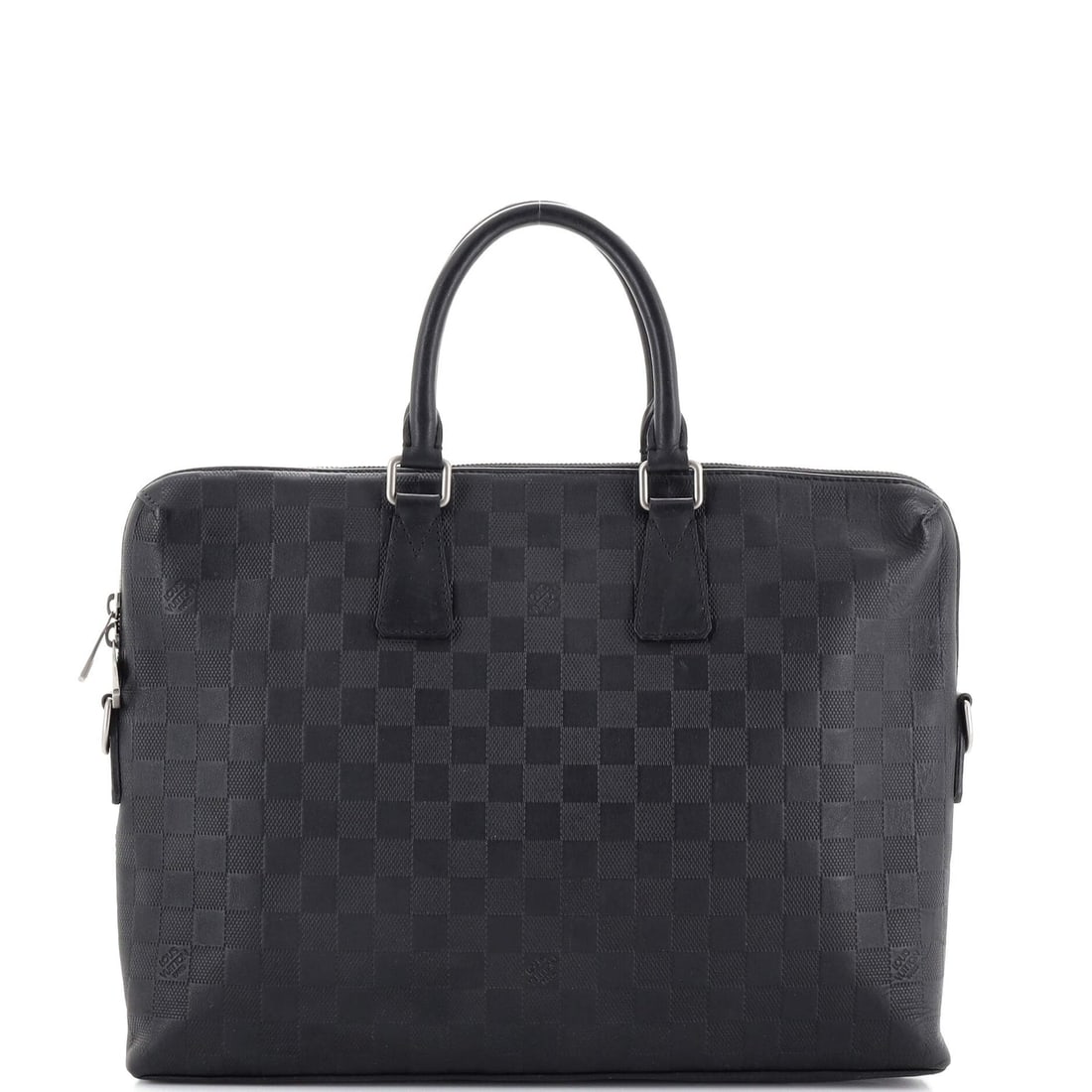 Louis Vuitton Porte-Documents Jour Bag Damier Infini Leather: Louis Vuitton Porte-Documents Jour Bag Damier Infini Leather Exterior Color: Black Interior Color: Black Exterior Material: Leather Interior Material: Fabric Hardware Color: Silver Accessories: No