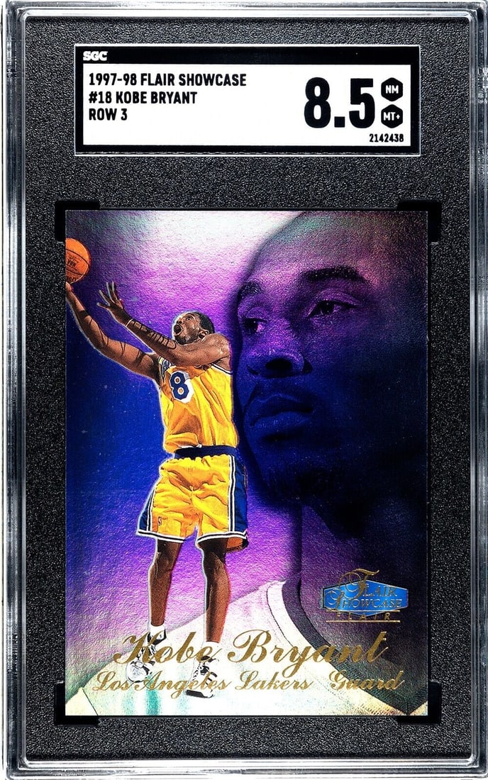 kobe bryant 1997-98 flair showcase row 3 card #2 la lakers-sgc graded 8.5 nm-mt+: kobe bryant 1997-98 flair showcase row 3 card #2 la lakers-sgc graded 8.5 nm-mt+ Kobe Bryant 1997-98 Flair Showcase Row 3 Card #2 LA Lakers-SGC Graded 8.5 NM-MT+ SKU no: RBJ7501595148376