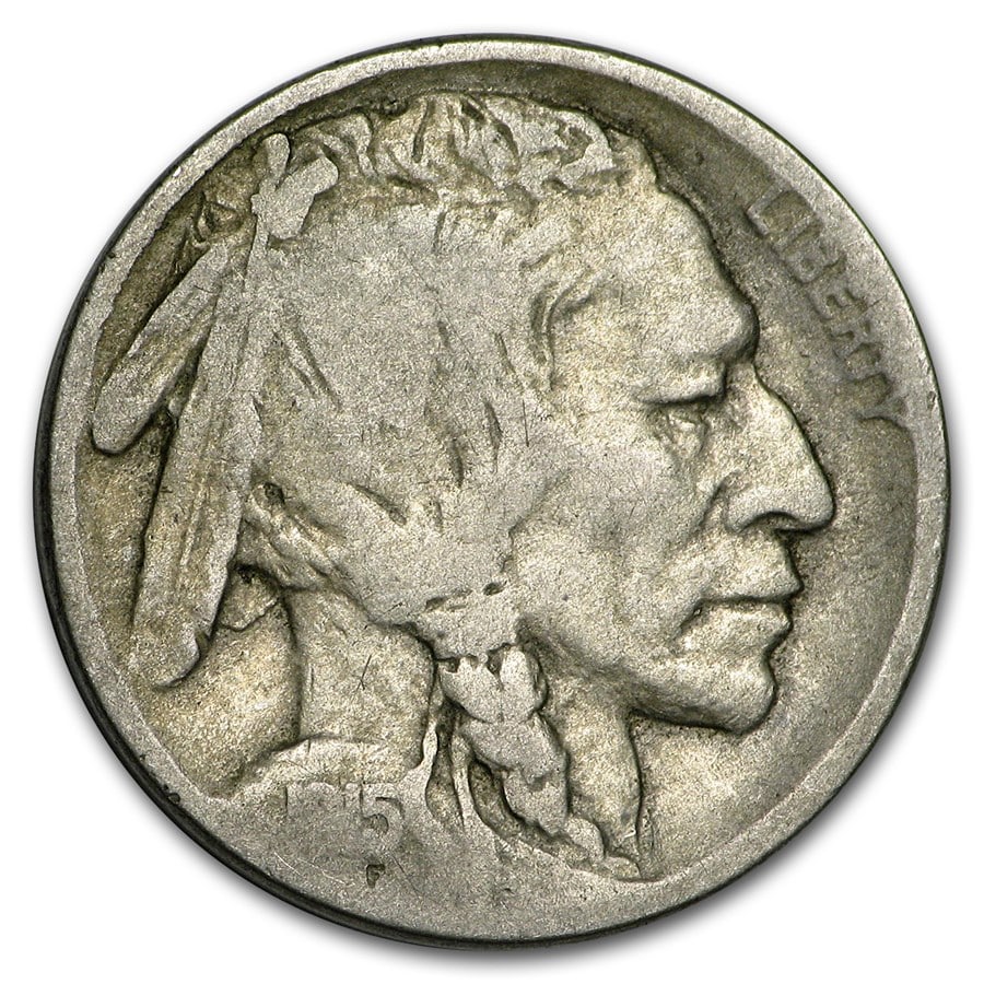 1915-D Buffalo Nickel Good: 1915-D Buffalo Nickel Good SKU no: RBJ35969 Year: 1915 Grade: Good Grade Service: None Denomination: $0.05 Mint Mark: D - Denver Metal Content: 0 troy oz Purity: N/A Thi