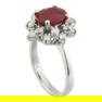 Ruby Diamond Ring 14K White Gold