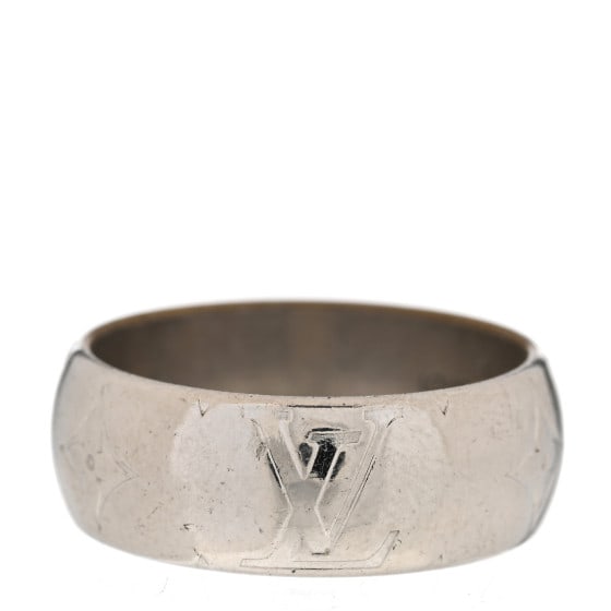 Louis Vuitton Signet Ring Engraved Monogram Palladium