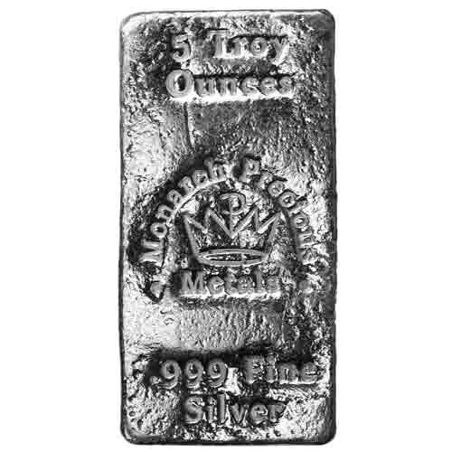 5 oz Monarch Hand Poured Silver Bar (New) 5/17/2024: 5 oz Monarch Hand Poured Silver Bar (New) 5/17/2024 SKU no: RBJ486546 Mint Mark: Not Shown Purity: .999 Manufacturer: Monarch Precious Metals Thickness: 5mm Condition: New Edge Design: Sm
