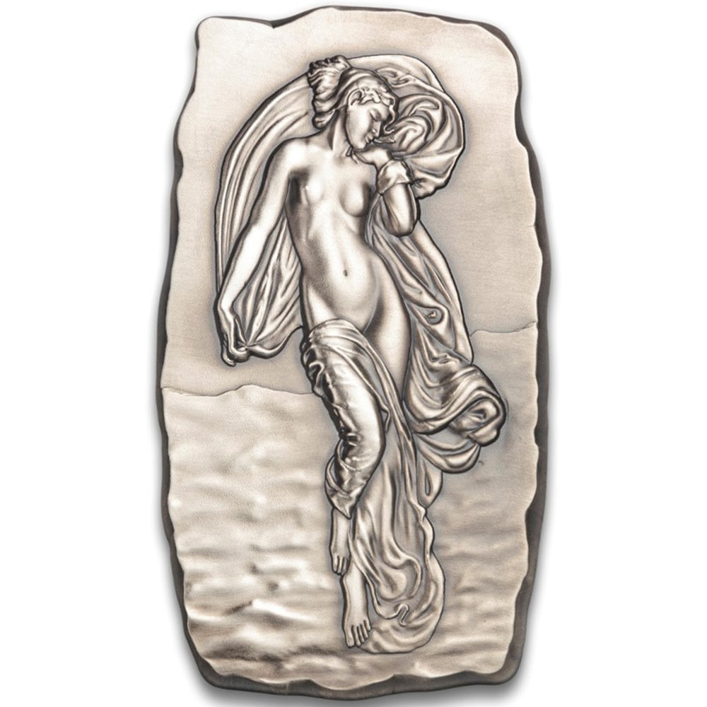 1 Kilo Antique Argentia Woman on Water Silver Bar (New): 1 Kilo Antique Argentia Woman on Water Silver Bar (New) SKU no: RBJ5147398 Mint Mark: Not Shown Purity: .999 Manufacturer: Argentia Precious Metals Condition: Antique Issuing Country: Argentia