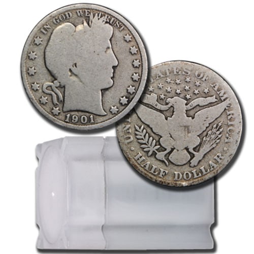 90% Silver Barber Half Dollars ($10: 90% Silver Barber Half Dollars ($10 Tube, Circulated) SKU no: RBJ189644 Year: Varies Mint Mark: Not Shown Purity: .900 Manufacturer: US Mint Condition: Circulated Face Value: $0.50