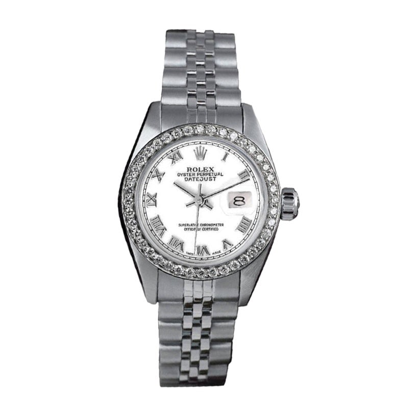 Rolex Datejust Custom Set Diamond: Rolex Datejust Custom Set Diamond Brand: Rolex Design: Datejust WatchDatejust Collection Case Material: Stainless Steel Stone: Diamond Stone Cut: Round Cut Strap Material: Stainless Steel