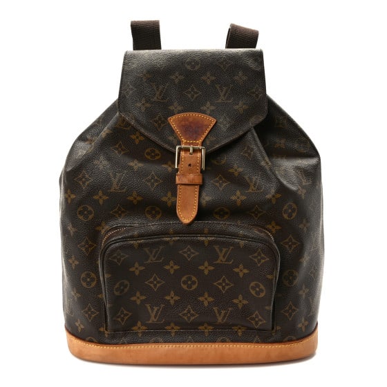 Louis Vuitton Monogram Montsouris GM: Louis Vuitton Monogram Montsouris GM Backpack SKU no: RBJ1420274 Brand: LOUIS VUITTON Condition: Good Condition Details: Exterior: Scuffs, patina of vachetta, edge wear, liquid marks, Handle: Surface 