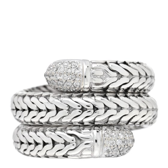 John Hardy Sterling Silver Diamond: John Hardy Sterling Silver Diamond Coil Ring 54 7 SKU no: RBJ1422310 Condition: Excellent Condition Details: Hardware: Faint scratch(es) Size: 7 US Size: 54 EU Width: 16 mm This is an au