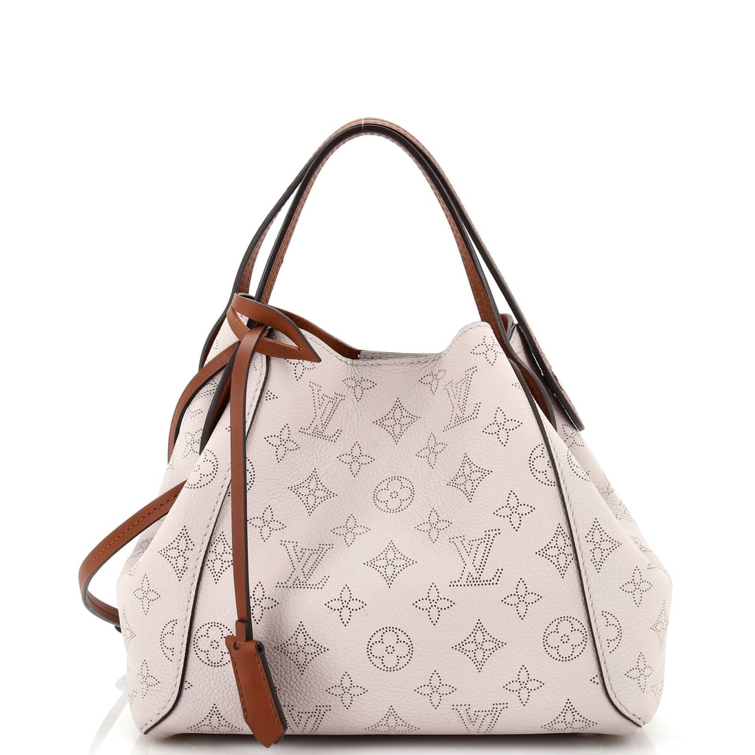 Louis Vuitton Hina Handbag Mahina Leather PM: Louis Vuitton Hina Handbag Mahina Leather PM Exterior Color: Brown, Neutral Interior Color: Brown, Neutral Exterior Material: Leather Interior Material: Leather, Microfiber Hardware Color: Silver