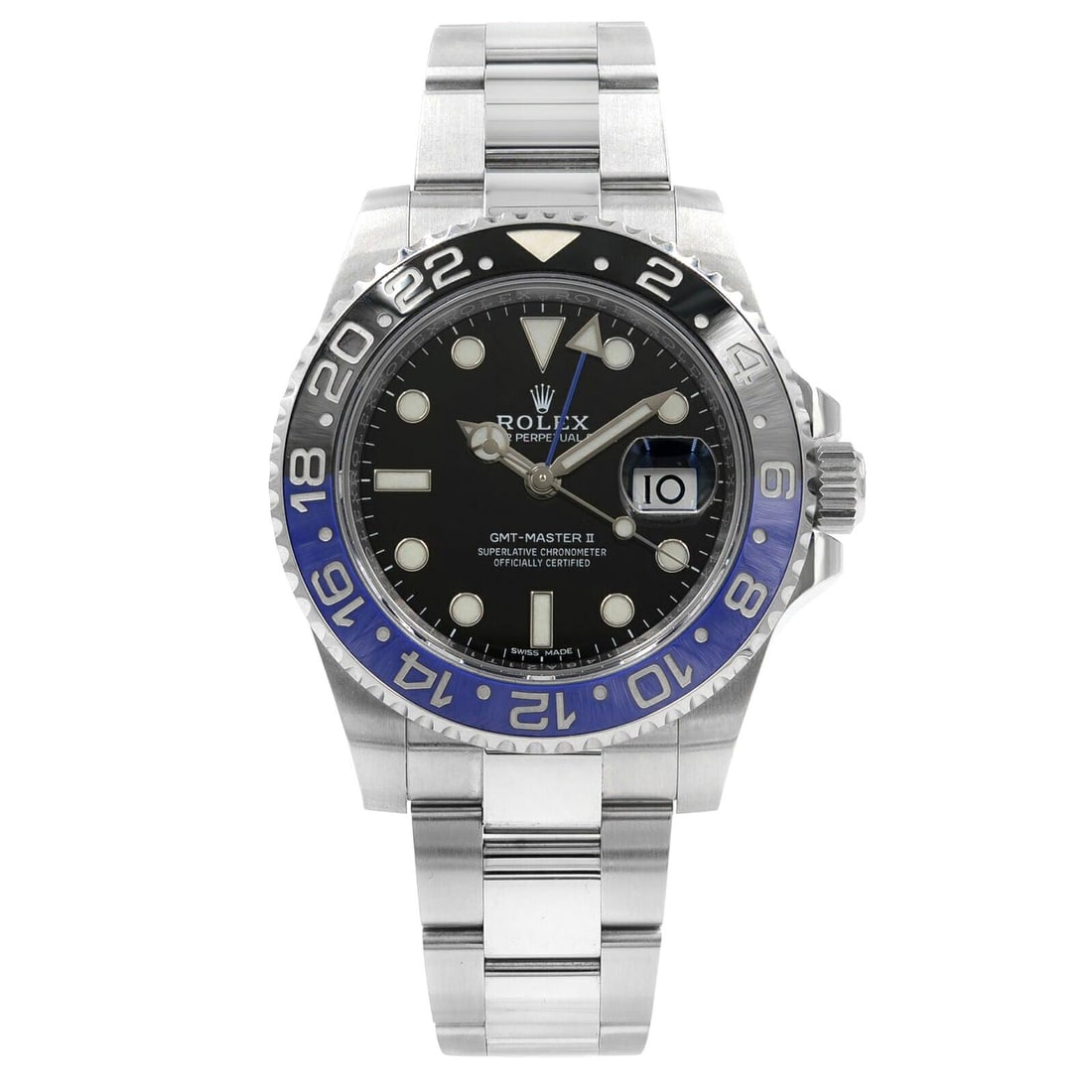 Rolex GMT-Master II 116710BLNR Batman: Rolex GMT-Master II 116710BLNR Batman Steel Ceramic Automatic Men's Watch BRAND: Rolex Case Material: Steel Strap Material: Stainless Steel Case Shape: Round Movement: Automatic Case Dimensions: H
