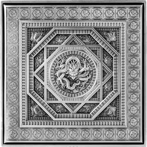 2022 35.5 oz Antique Republic: 2022 35.5 oz Antique Republic of Chad Forbidden City Caisson Ceiling (Bi-Metal, High Relief) SKU no: 4750390 Year: 2022 Mint Mark: Not Shown Purity: .999 Condition: New Face Value: 10,000 CFA