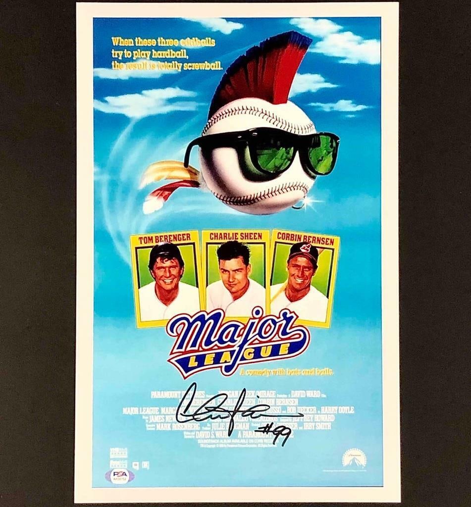 Charlie Sheen #99 autograph Major: Charlie Sheen #99 autograph Major League signed 11x17 movie poster photo PSA COA Charlie Sheen #99 autograph Major League signed 11x17 movie poster photo PSA COA SKU no: RBJ7242064920664