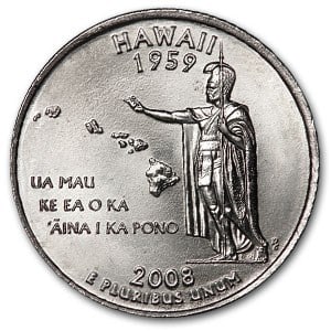 2008-P Hawaii State Quarter BU: 2008-P Hawaii State Quarter BU SKU no: RBJ13337 Year: 2008 Grade: Brilliant Unc Grade Service: None Denomination: 25 Cents Mint Mark: P - Philadelphia Metal Content: 0 troy oz Pu