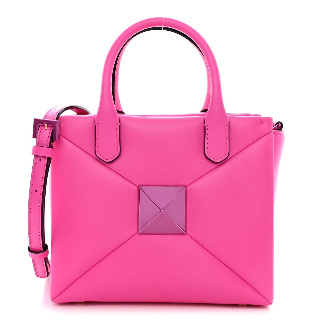 Valentino Garavani Nappa Tonal Monochrome: Valentino Garavani Nappa Tonal Monochrome Small One Stud Handbag Pink PP Item #: 1424183 Brand: VALENTINO GARAVANI Condition: Excellent Condition Details: Exterior: Edge wear, marks, faint corner wear