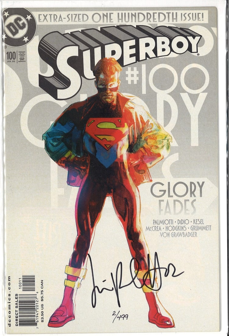 Jimmy Palmiotti Autographed Superboy Comic: Jimmy Palmiotti Autographed Superboy Comic Book Dynamic Forces This Superboy comic book is autographed by Jimmy Palmiotti. Palmiotti is an American writer and inker of comic books. He also does writin