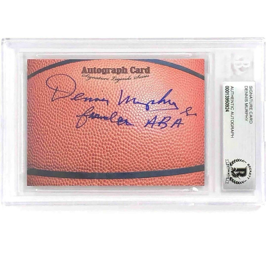 Dennis Murphy "Founder ABA" autograph: Dennis Murphy "Founder ABA" autograph signed Basketball Card BGS BAS Beckett Dennis Murphy "Founder ABA" autograph signed Basketball Card BGS BAS Beckett SKU no: 7241742450776