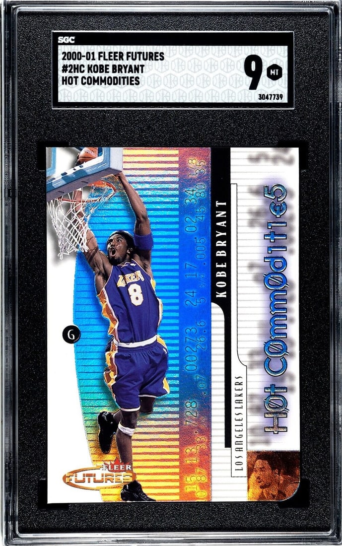 kobe bryant 2000-01 fleer futures: kobe bryant 2000-01 fleer futures hot commodities card #2hc- SGC graded 9 mint Kobe Bryant 2000-01 Fleer Futures Hot Commodities Card #2HC- SGC Graded 9 Mint SKU no: 7496182890584