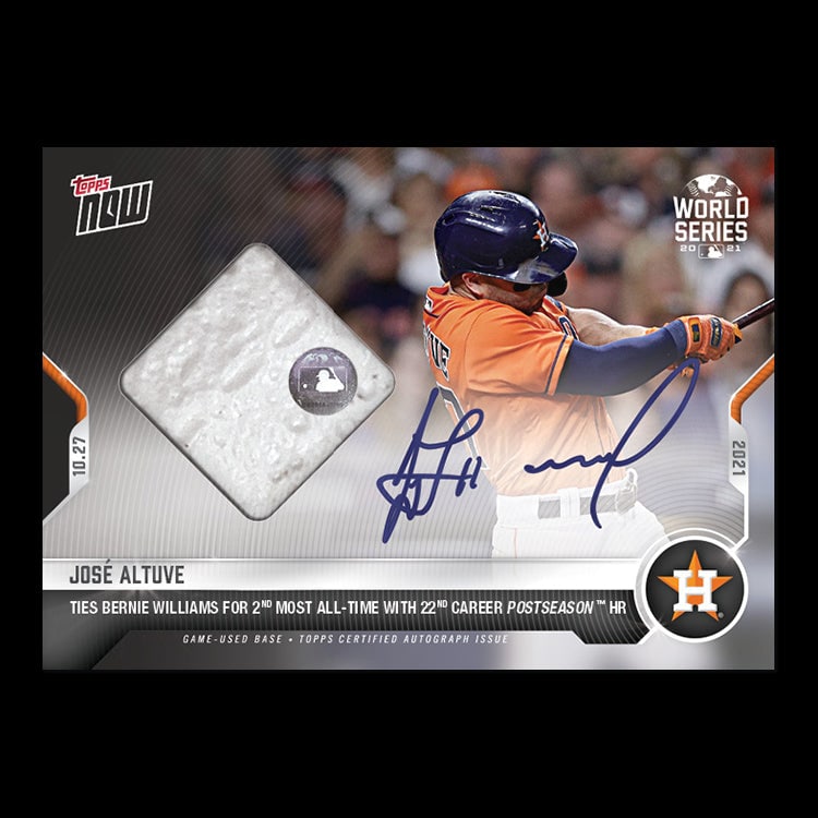 JOSE ALTUVE SIGNED TIES BERNIE: JOSE ALTUVE SIGNED TIES BERNIE WILLIAMS TOPPS NOW WORLD SERIES BASE CARD #1018A JOSE ALTUVE SIGNED TIES BERNIE WILLIAMS TOPPS NOW WORLD SERIES BASE CARD #1018A SKU no: 7246967701592