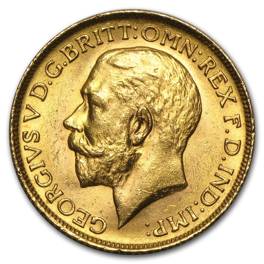 1911-1925 Great Britain Gold Sovereign: 1911-1925 Great Britain Gold Sovereign George V BU SKU n: RBJ88958 Year: Random Grade: Brilliant Unc Grade Service: None Denomination: 1 Sovereign Mint Mark: Not Shown Metal Content: 0.23