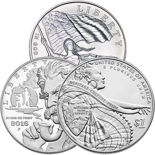 $1 US Mint Commemorative Silver: $1 US Mint Commemorative Silver Coin (BU or Proof) SKU no: RBJ1862618 Year: Random Mint Mark: Not Shown Purity: .900 Manufacturer: US Mint Thickness: 3.1 mm Diameter: 38.1 mm Con