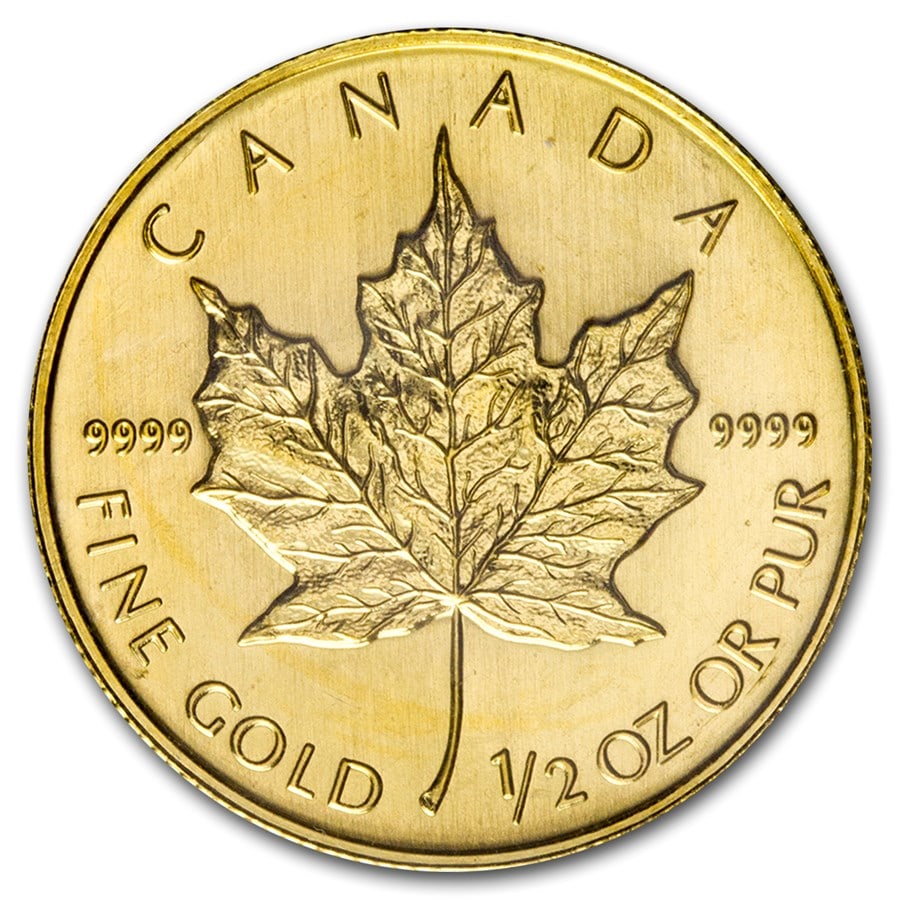 2008 Canada 1/2 oz Gold: 2008 Canada 1/2 oz Gold Maple Leaf BU SKU no: RBJ30756 Year: 2008 Grade: Brilliant Unc Grade Service: None Denomination: $20 Mint Mark: RCM (Not Shown) Metal Content: 0.5 troy oz