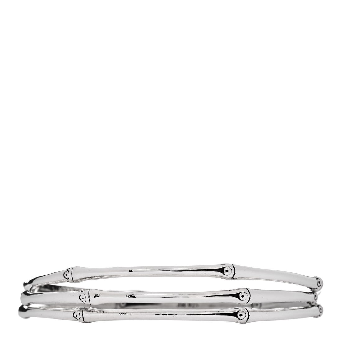 Sterling Silver Bamboo Bangle Bracelet: John Hardy Sterling Silver Bamboo Bangle Bracelet Set of 3 SKU no: RBJ1433434 Condition: Very Good Condition Details: Hardware: Scratch(es) Circumference: 8 in Width: 3.5 mm Stone Notes: Due to gr